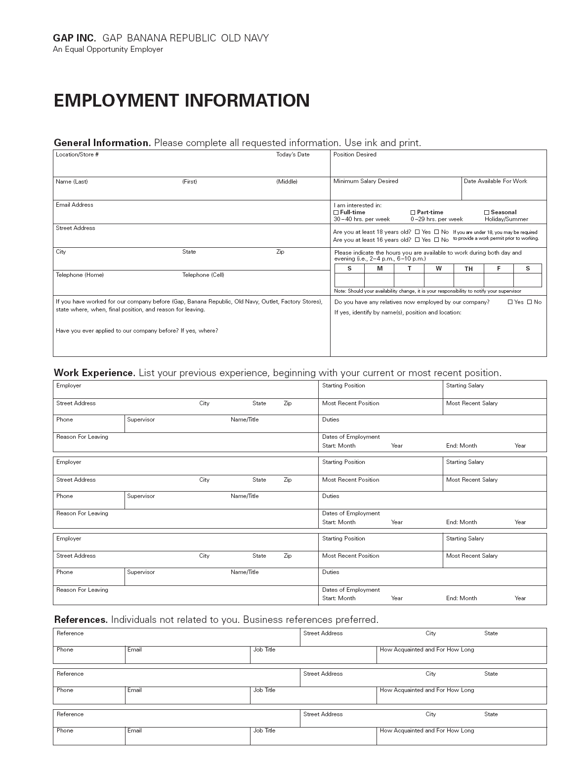 Old Navy Applications :,old navy application for employment,wal mart ...